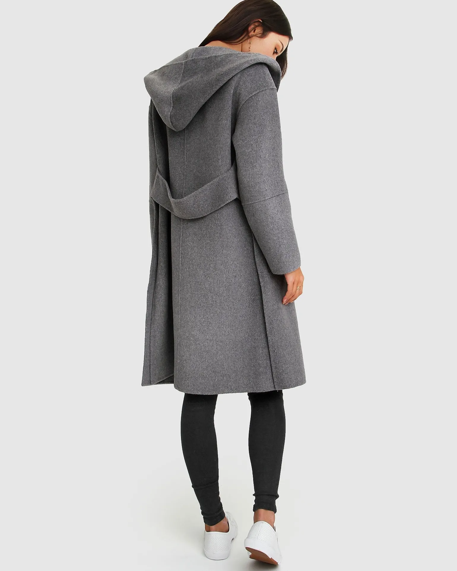 Belle & Bloom Wool Coats | Wool Coats>Walk This Way Wool Blend Oversized Coat - Dark Grey