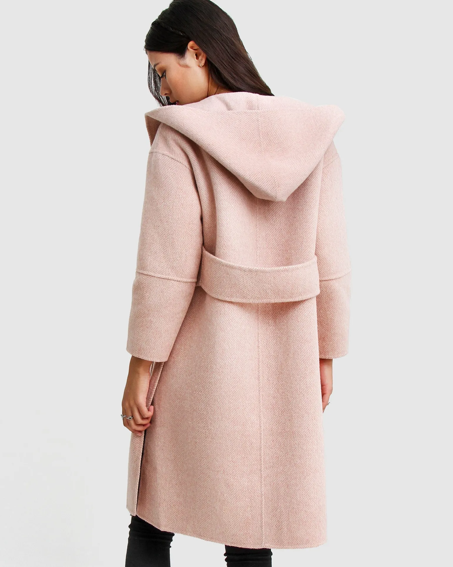 Belle & Bloom Wool Coats | Wool Coats>Walk This Way Wool Blend Oversized Coat - Blush Pink