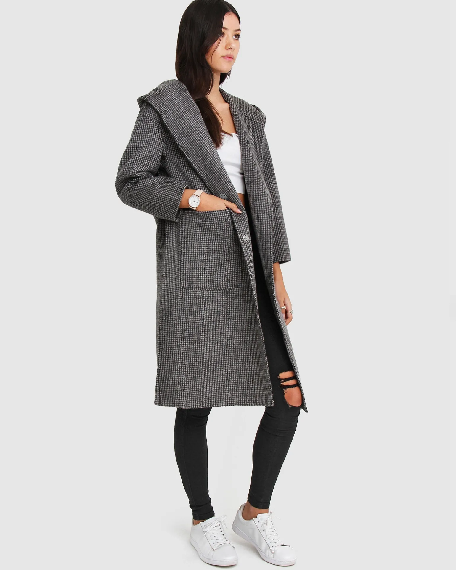 Belle & Bloom Wool Coats | Wool Coats>Walk This Way Wool Blend Oversized Coat -