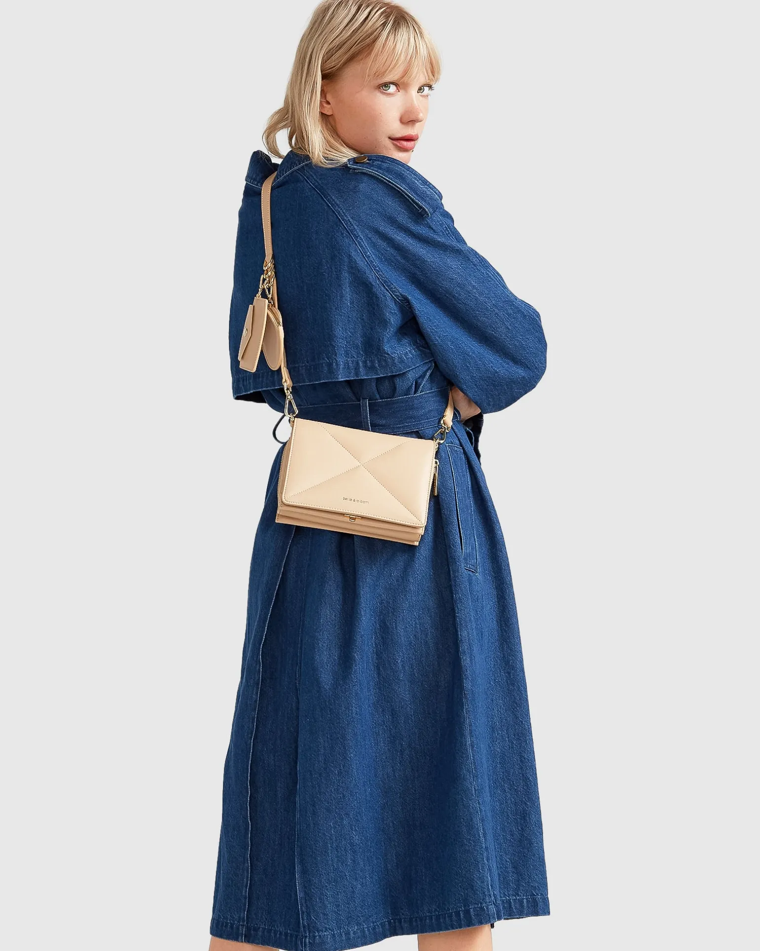 Belle & Bloom Trench Coats | Trench Coats>Wild Skies Denim Trench - Mid Denim