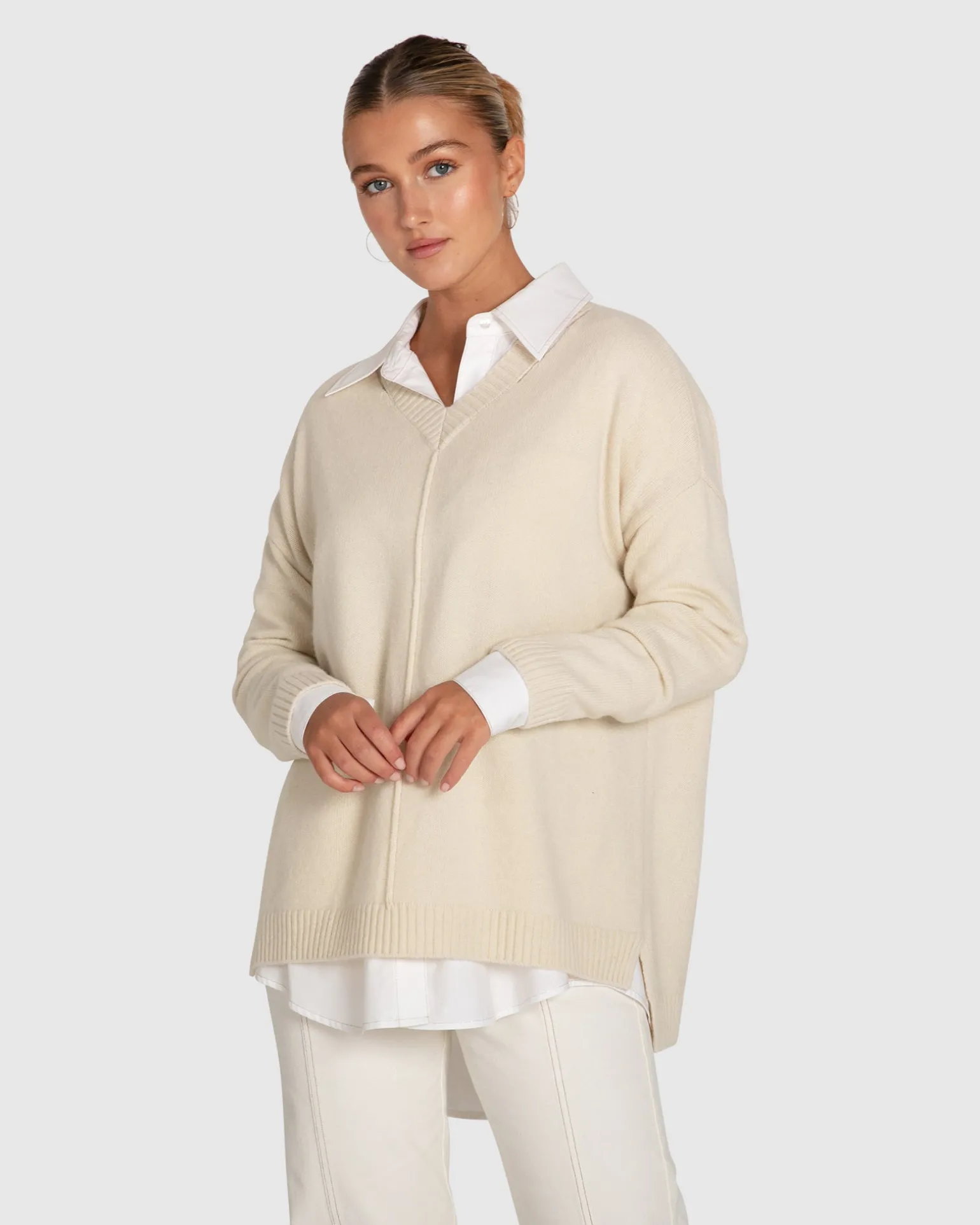 Belle & Bloom Sweaters | Sweaters>Wonder Of You Cashmere Blend Oversized Jumper -