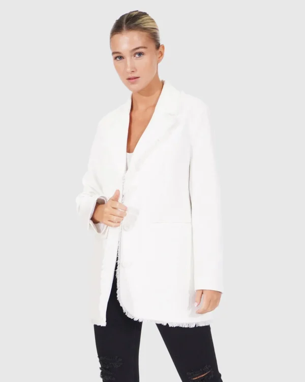 Belle & Bloom Blazers | Suits & Blazers>Young Blood Frayed Edge Blazer -